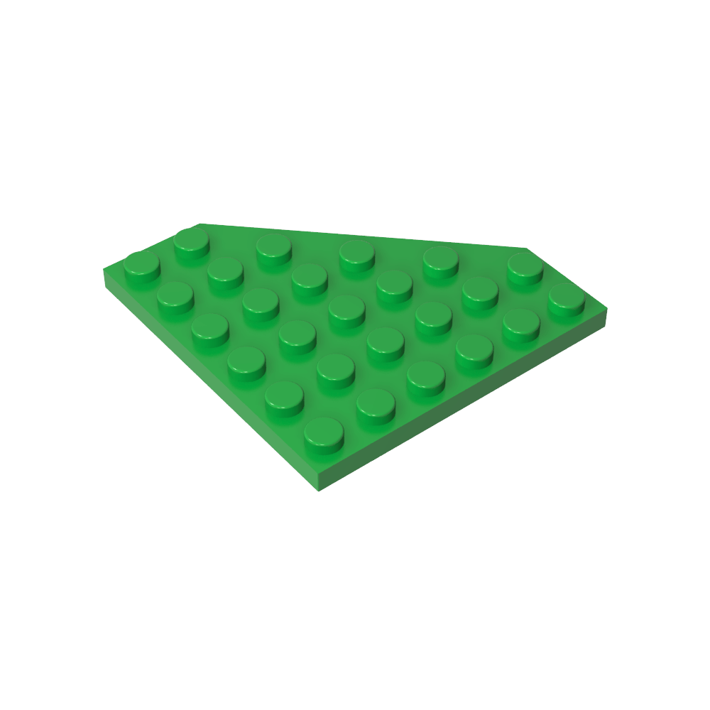 Placa de cuña de 6 x 6 esquinas cortadas-MyGobricksEs