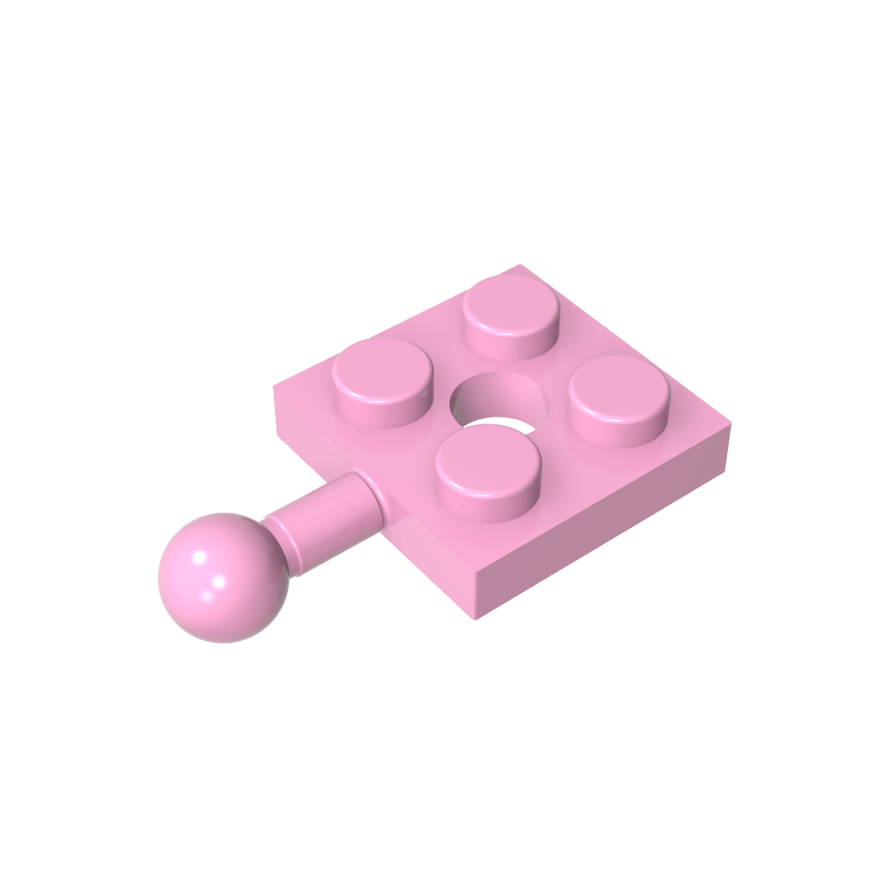 Placa Especial 2x2 con Bola de Remolque y Agujero-MyGobricksEs