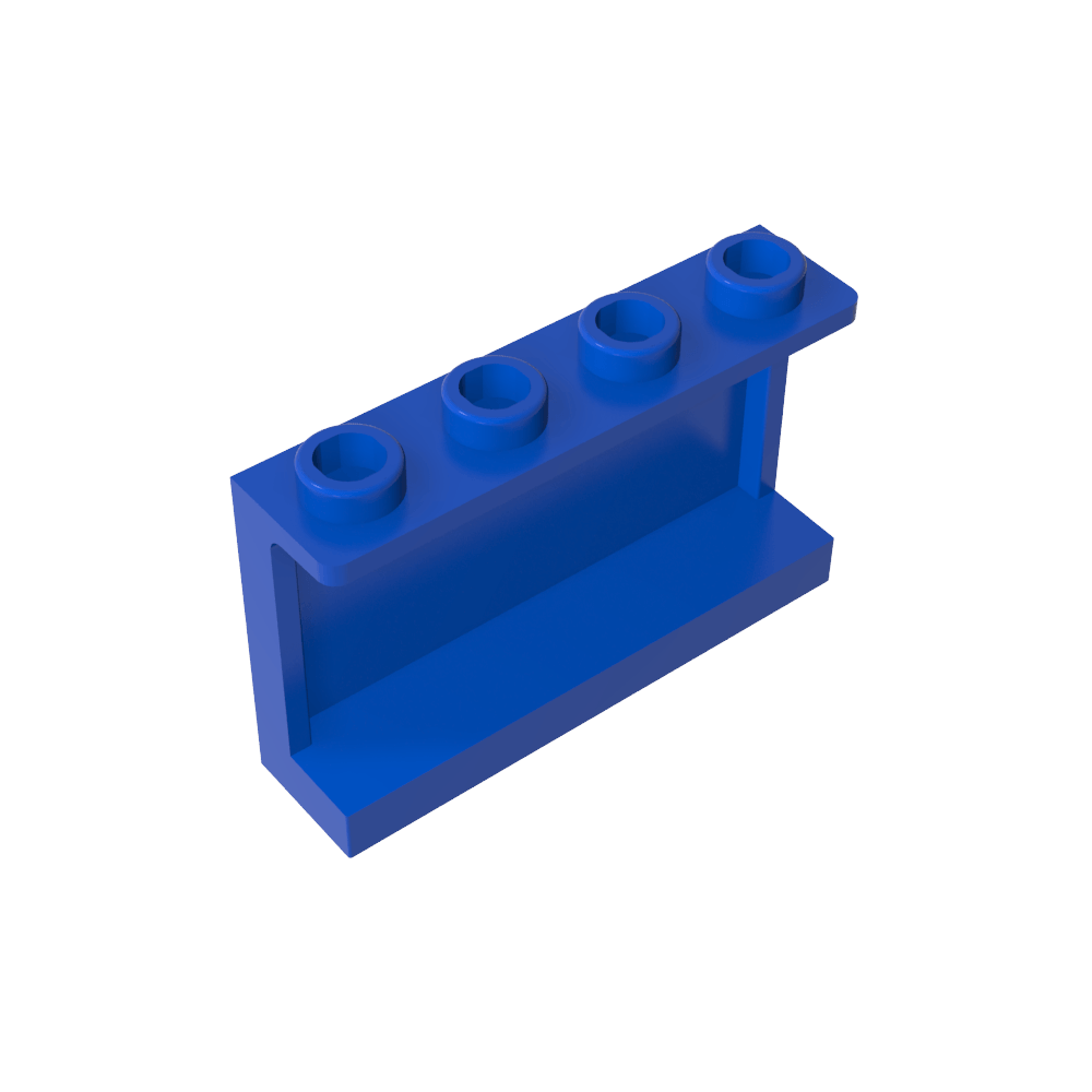 Panel 1 x 4 x 2 con soportes laterales - Montantes huecos-MyGobricksEs