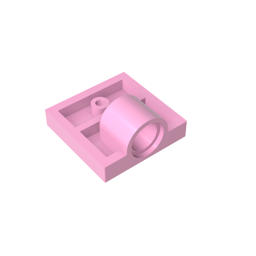 Placa Especial 2 x 2 con 1 Orificio para Pasador [Costilla Inferior Completa]-MyGobricksEs