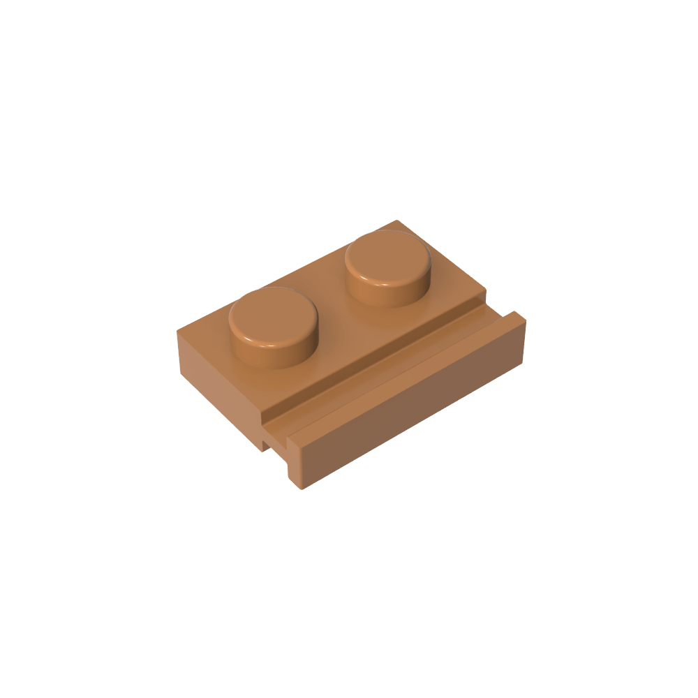 Placa Especial 1 x 2 con Riel para Puerta-MyGobricksEs