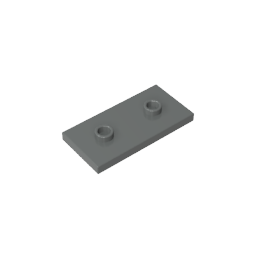 Placa especial 2 x 4 con ranura y dos pernos centrales (puente)-MyGobricksEs