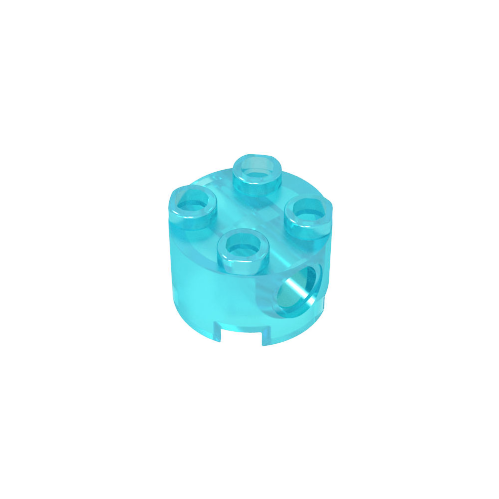 Ladrillo redondo 2 x 2 con agujeros para pasadores-MyGobricksEs
