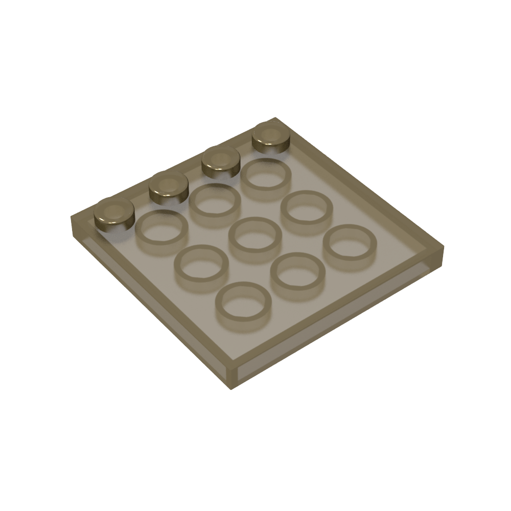 Placas especiales 4x4 con tacos en un borde [lisas]-MyGobricksEs