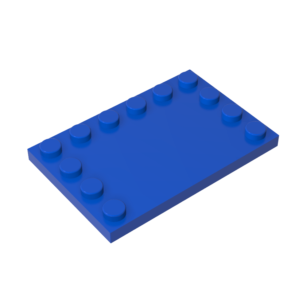 Placa especial 4 x 6 con tacos en 3 bordes-MyGobricksEs