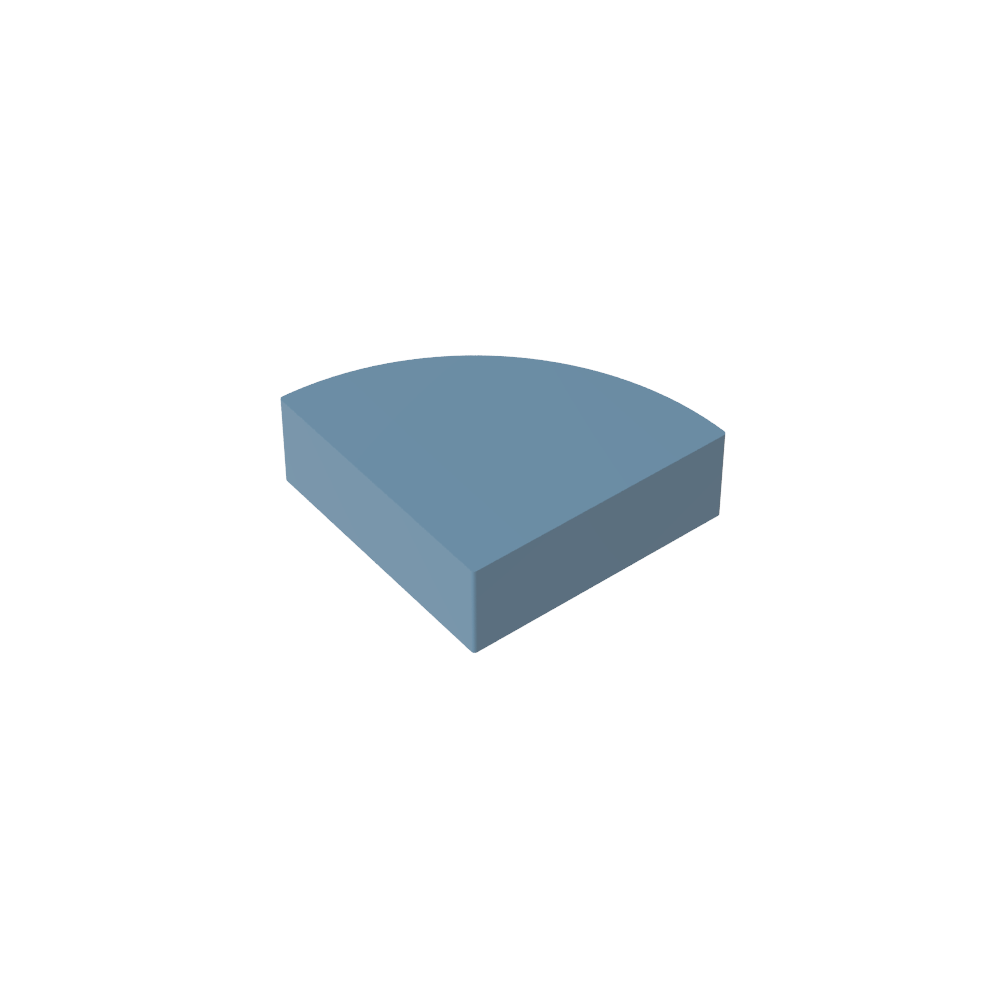 Azulejo redondo 1 x 1 cuarto-MyGobricksEs