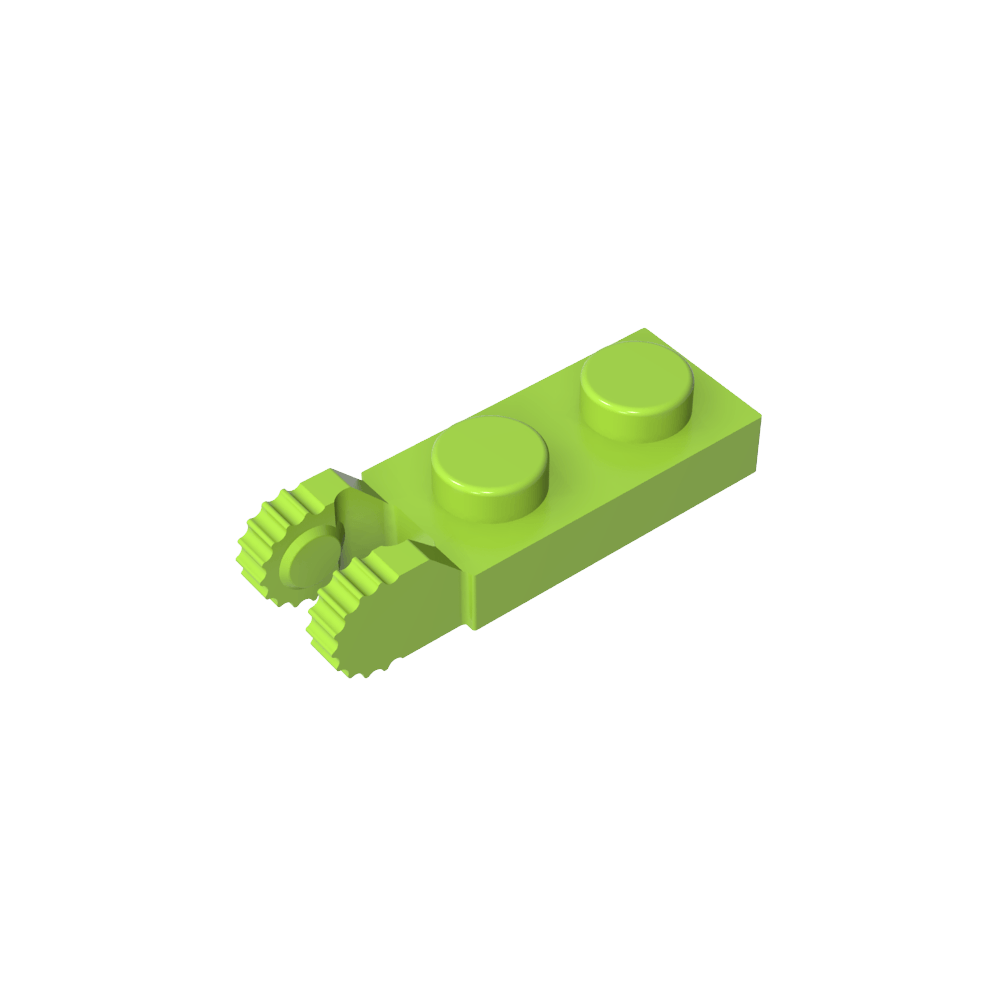 Placa de bisagra 1 x 2 con bloqueo con 2 dedos en el extremo, con ranura-MyGobricksEs