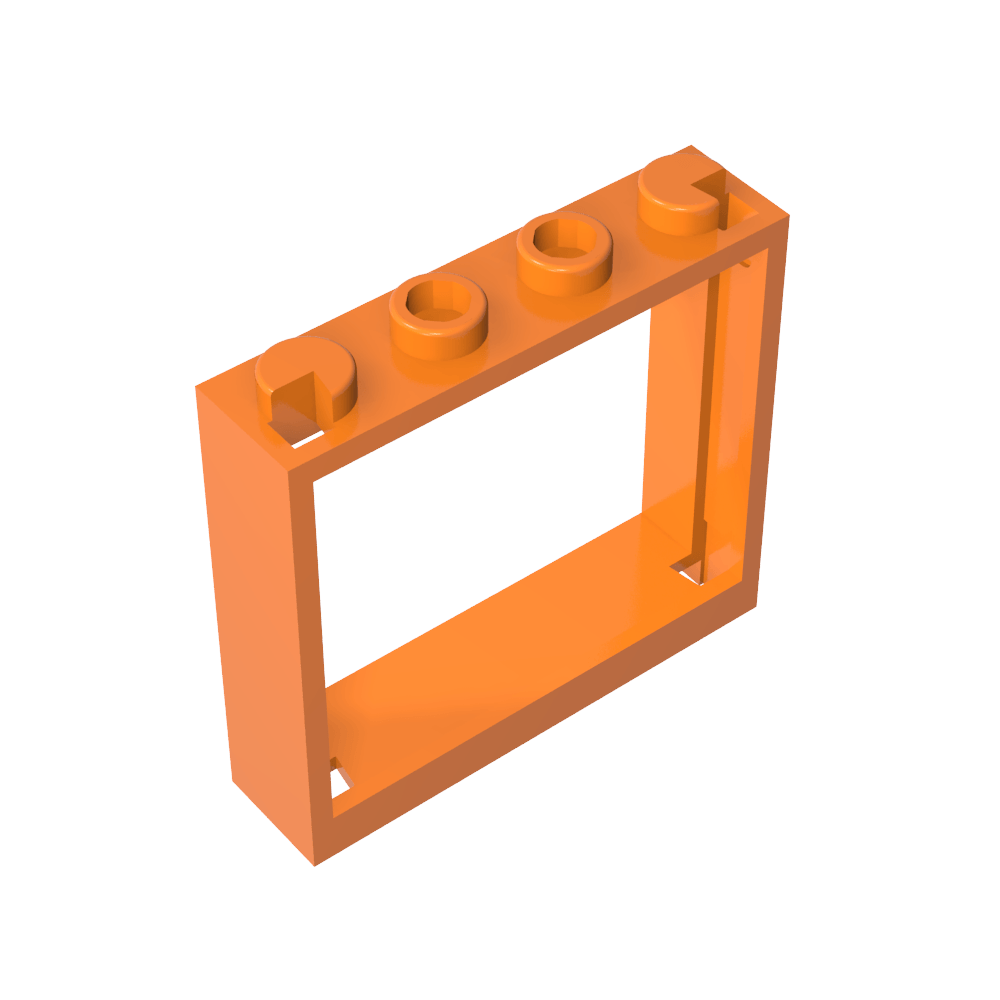 Ventana 1 x 4 x 3 sin pestañas de persiana-MyGobricksEs