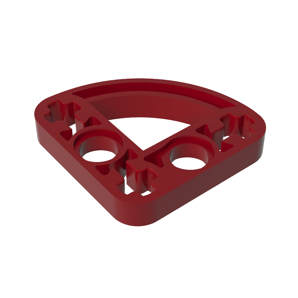 Viga técnica 3 x 3 en forma de L con un cuarto de elipse delgado-MyGobricksEs