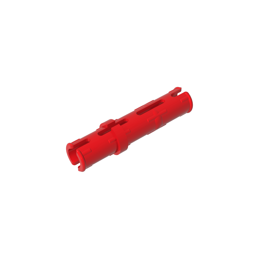Pasador técnico largo con crestas de fricción longitudinales y 2 ranuras centrales-MyGobricksEs