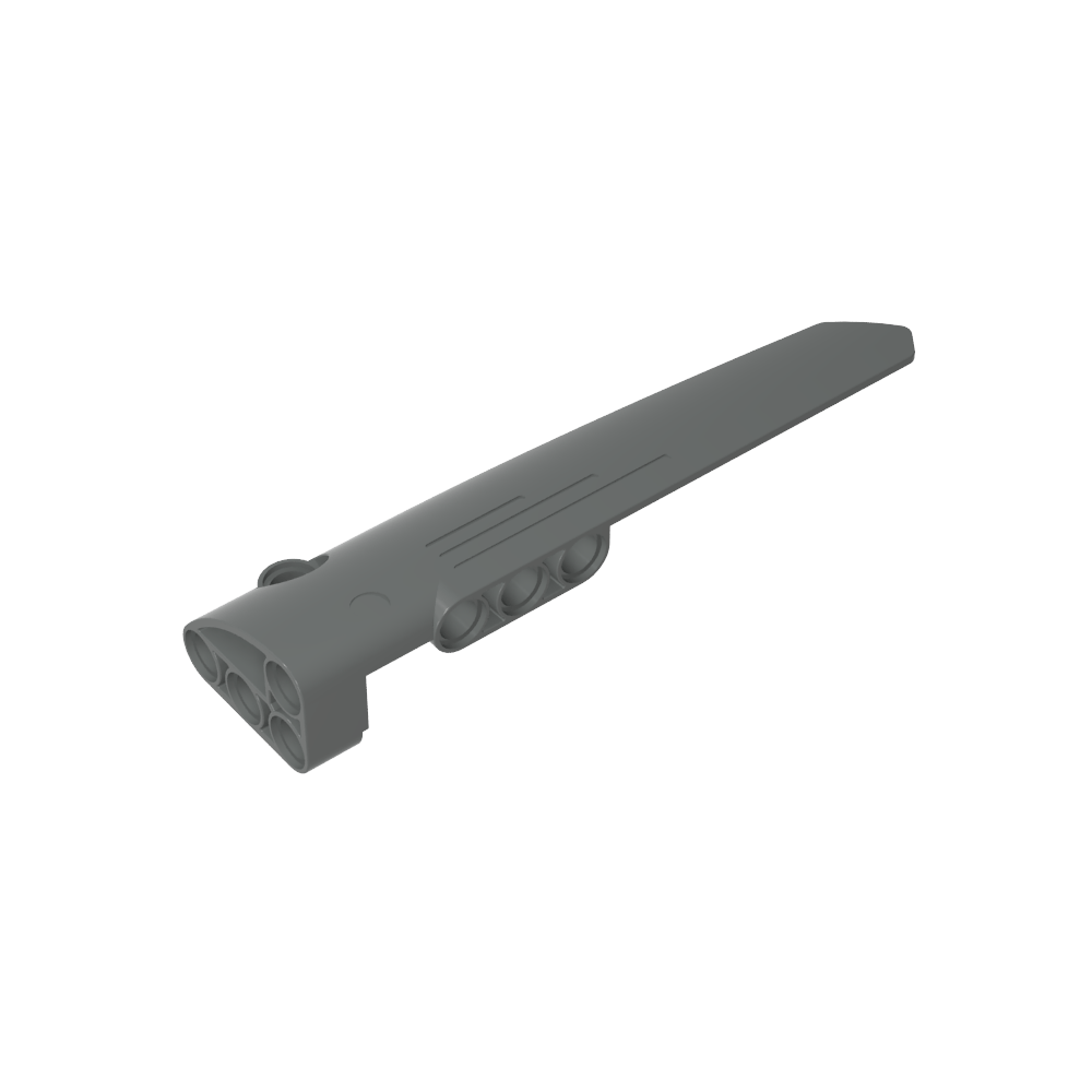 Carenado de panel técnico n.° 5 largo liso, lado A-MyGobricksEs