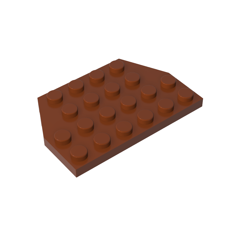 Placa de cuña de 4 x 6 esquinas cortadas-MyGobricksEs