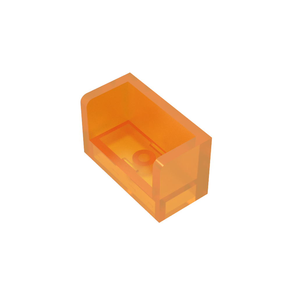 Panel 1 x 2 x 1 con esquinas redondeadas y 2 lados-MyGobricksEs