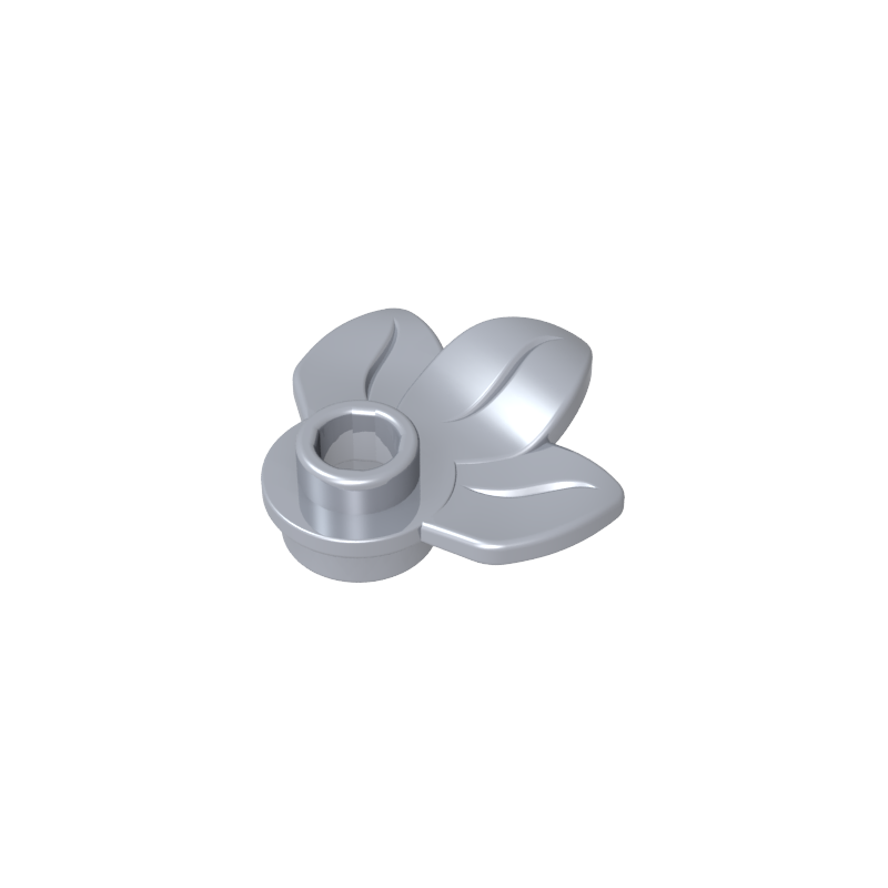 Planta, Plato 1 x 1 Redondo con 3 Hojas-MyGobricksEs