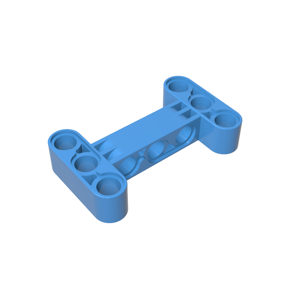 Viga técnica de 3 x 5 de espesor [orificios de viga central desplazados a 90°]-MyGobricksEs
