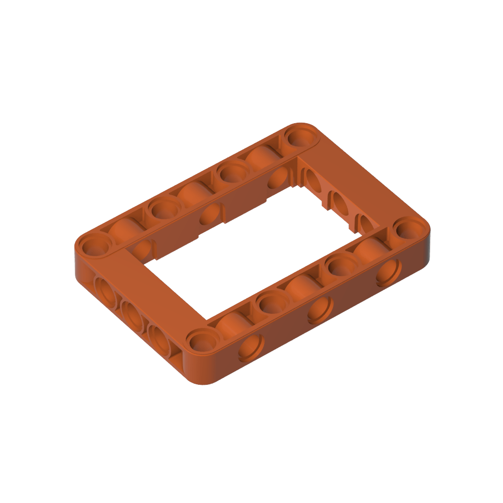 Marco de viga técnica de 5 x 7 con centro abierto y grueso-MyGobricksEs