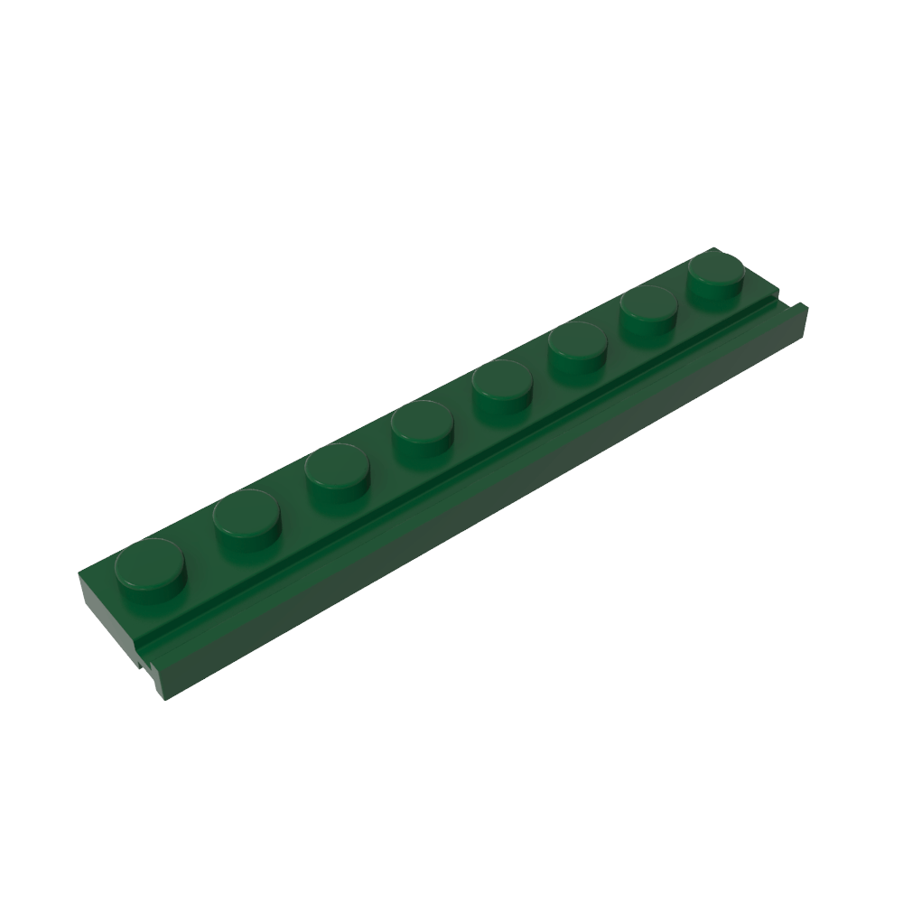 Placa especial 1 x 8 con riel para puerta-MyGobricksEs