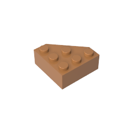 Cuña 3 x 3 Esquina cortada-MyGobricksEs