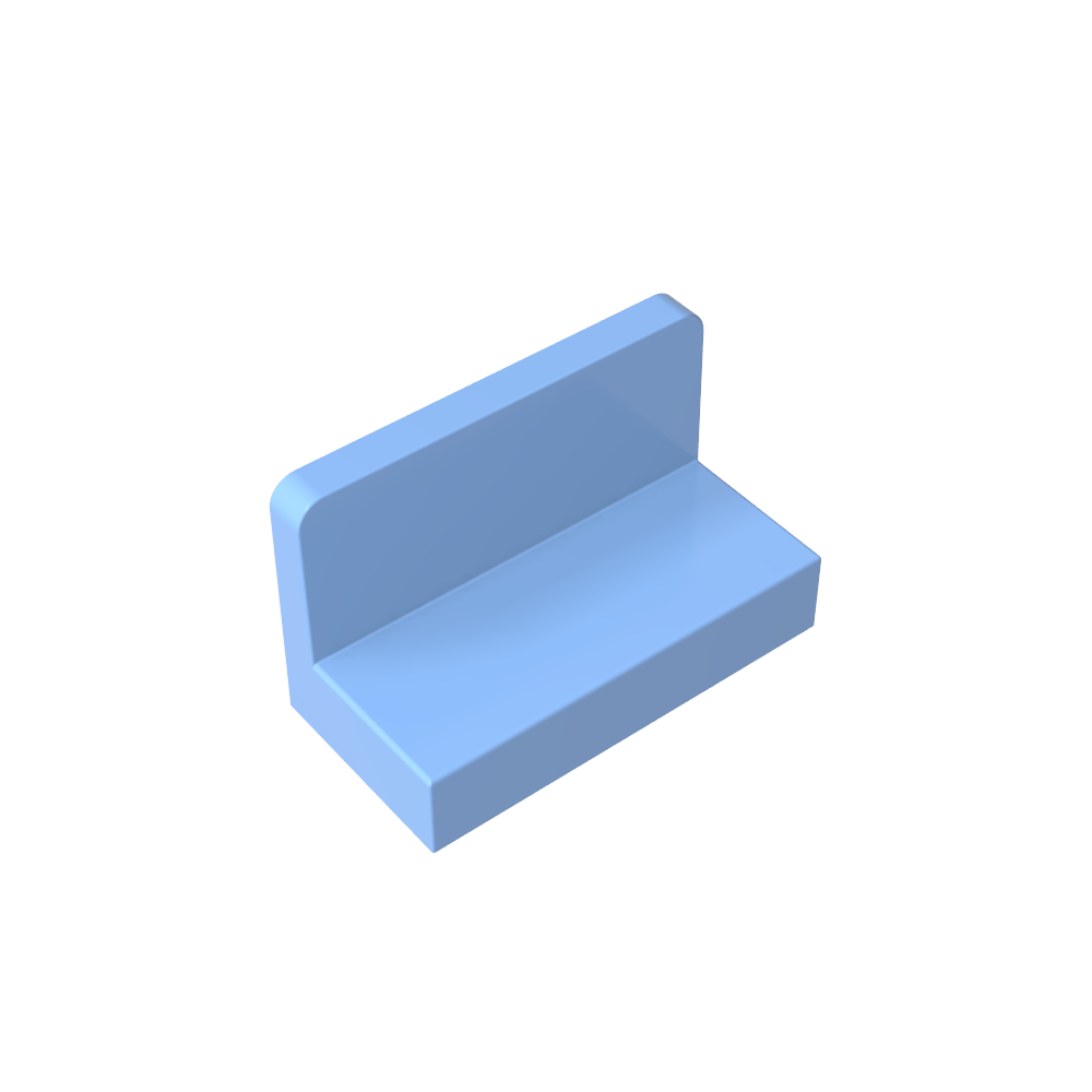 Panel 1 x 2 x 1 [Esquinas cuadradas]-MyGobricksEs