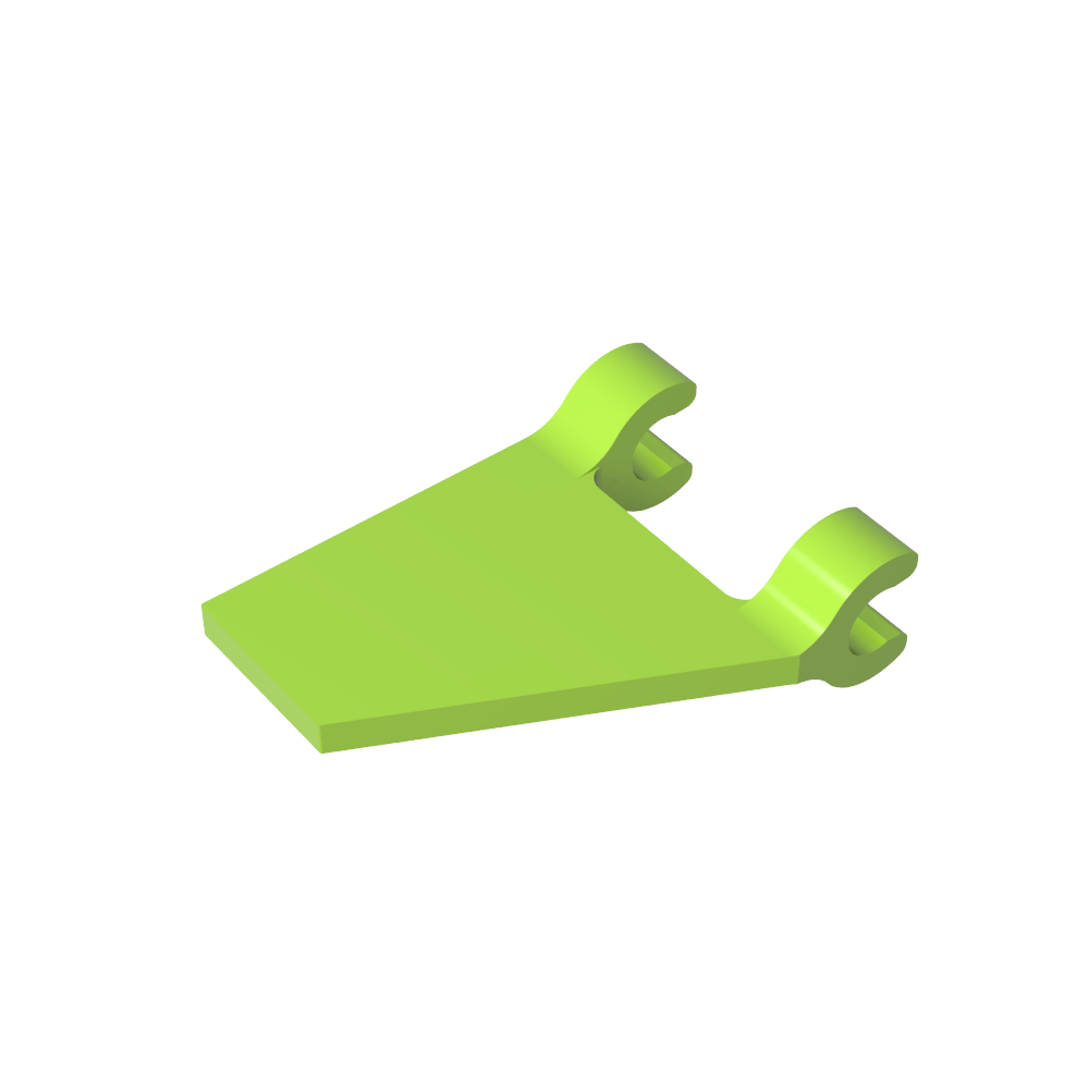 Bandera trapezoidal 2 x 2 con 2 clips [clips en U gruesos]-MyGobricksEs