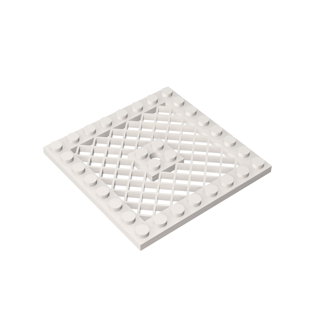 Placa especial 8 x 8 con rejilla [agujero en el centro]-MyGobricksEs