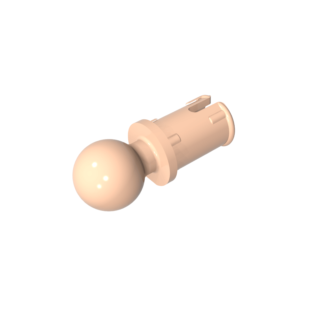 Pasador técnico con crestas de fricción longitudinales y bola de remolque-MyGobricksEs