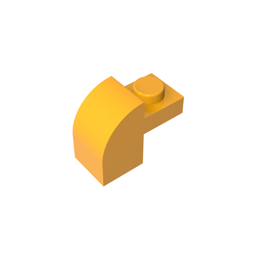 Ladrillo curvo 1 x 2 x 1 1/3 con parte superior curva-MyGobricksEs