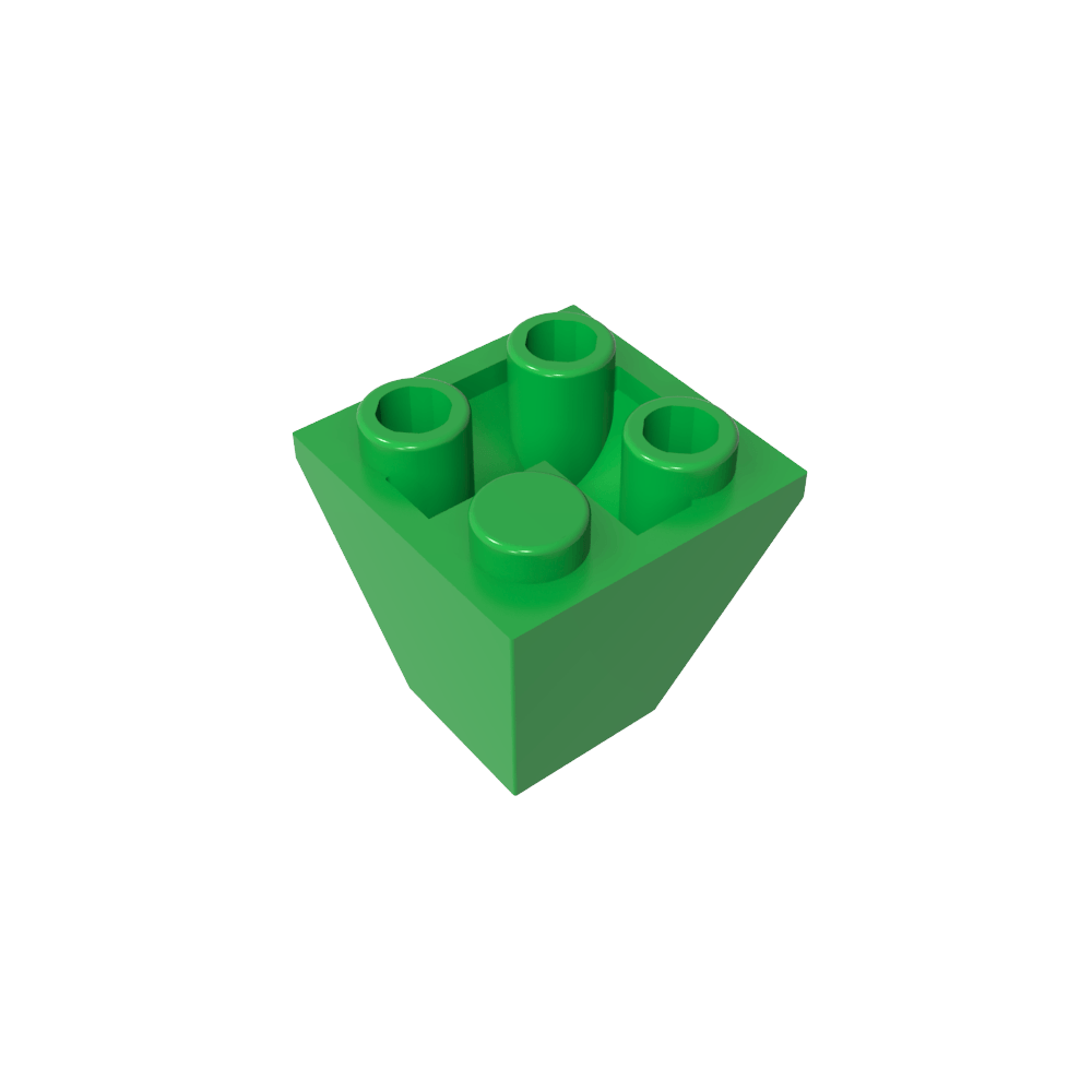 Pendiente Invertida 45° 2 x 2 Doble Convexa-MyGobricksEs