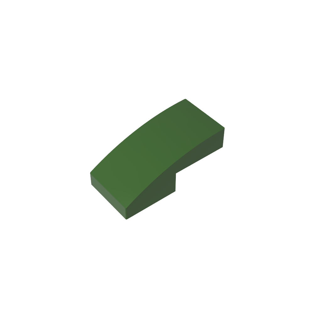 Pendiente curva 2 x 1 sin montantes [1/2 arco]-MyGobricksEs