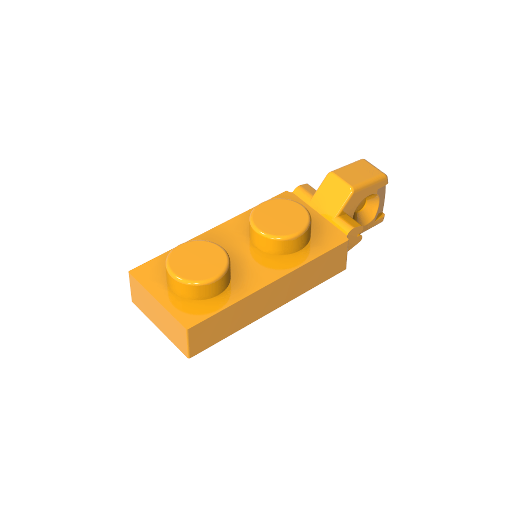 Placa de bisagra 1 x 2 con bloqueo con 1 dedo en el extremo, sin ranura-MyGobricksEs