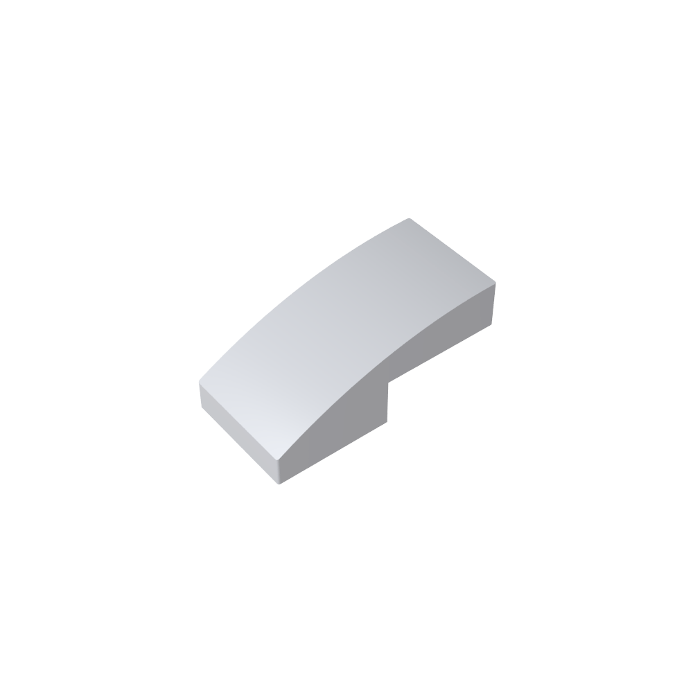 Pendiente curva 2 x 1 sin montantes [1/2 arco]-MyGobricksEs