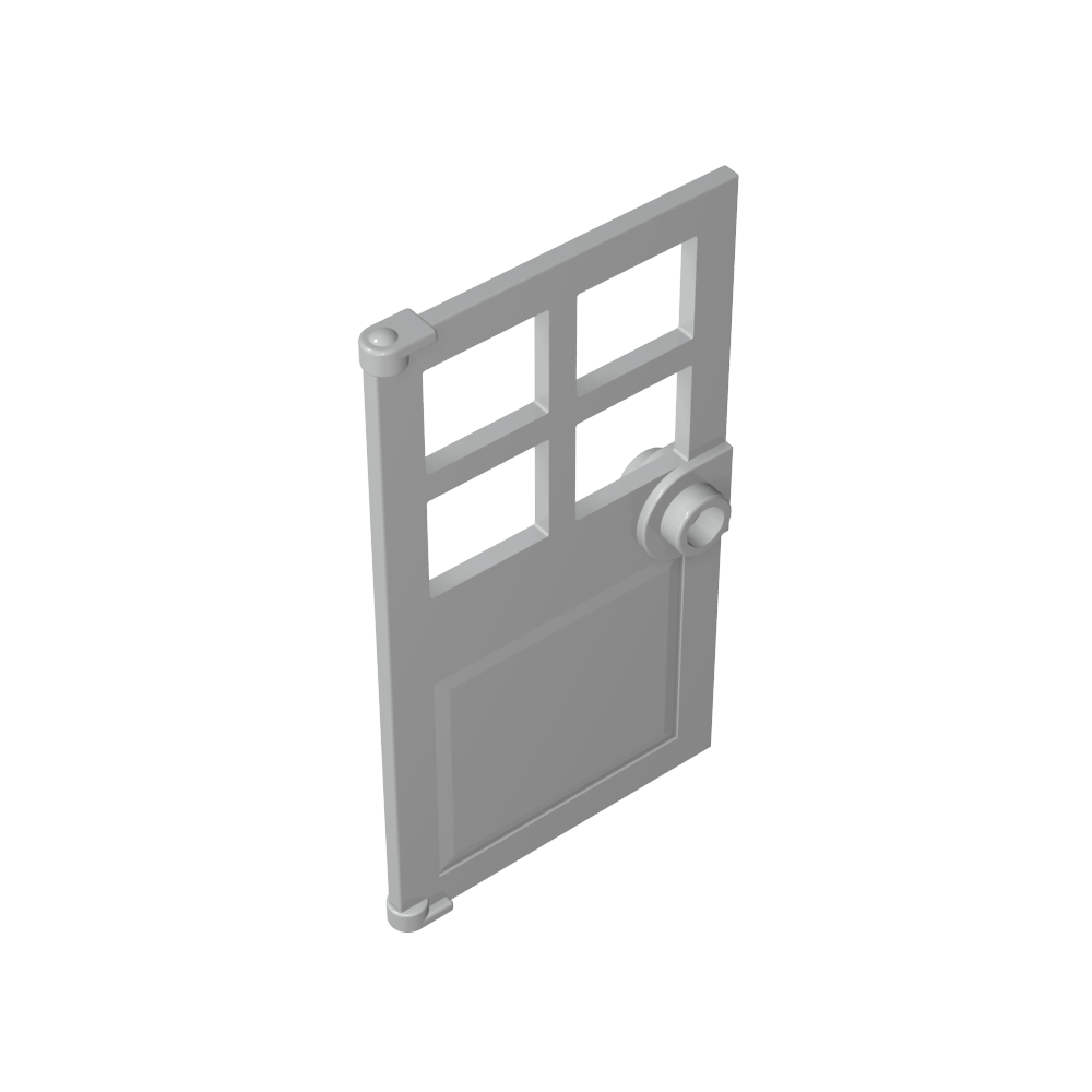 Puerta 1 x 4 x 6 con 4 paneles y manija de perno-MyGobricksEs