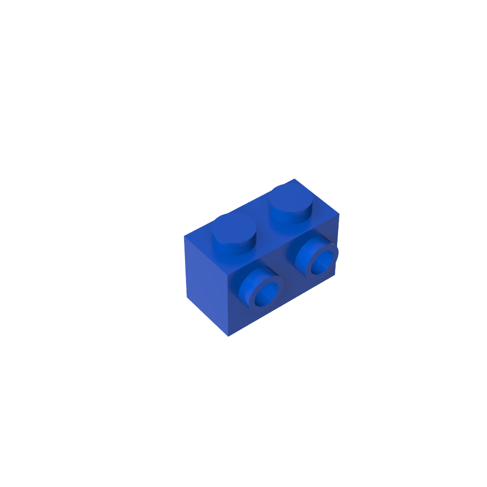 Ladrillo especial 1 x 2 con 2 montantes en 1 lado-MyGobricksEs