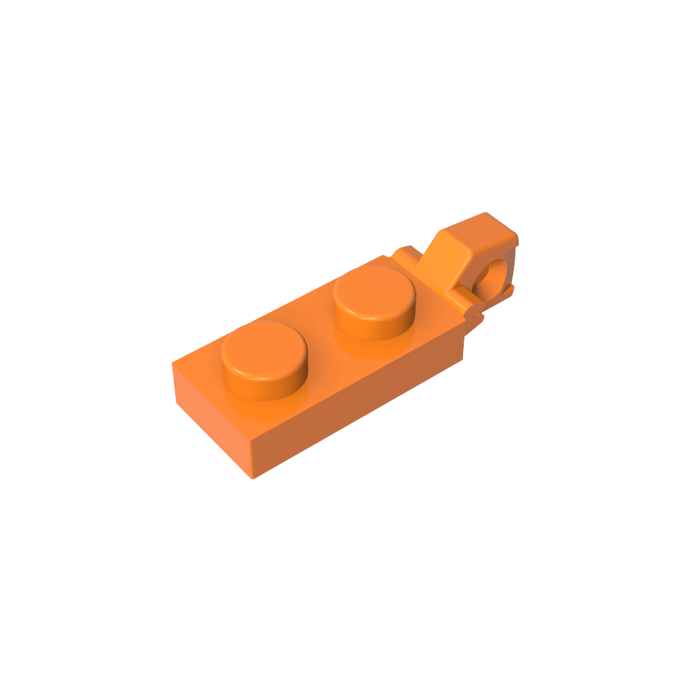 Placa de bisagra 1 x 2 con bloqueo con 1 dedo en el extremo, sin ranura-MyGobricksEs
