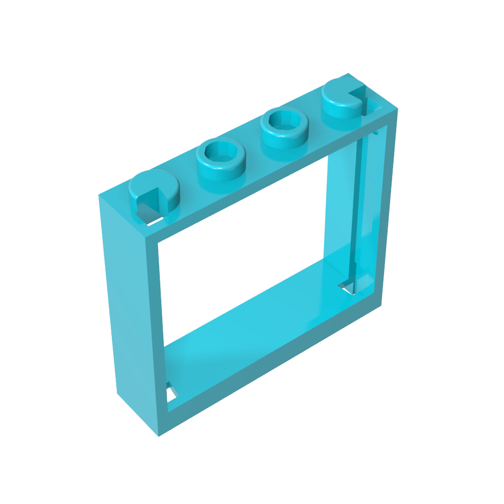 Ventana 1 x 4 x 3 sin pestañas de persiana-MyGobricksEs