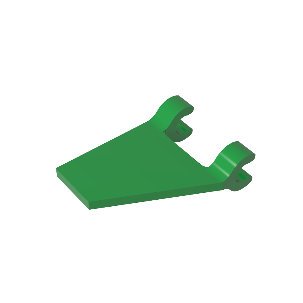 Bandera trapezoidal 2 x 2 con 2 clips [clips en U gruesos]-MyGobricksEs