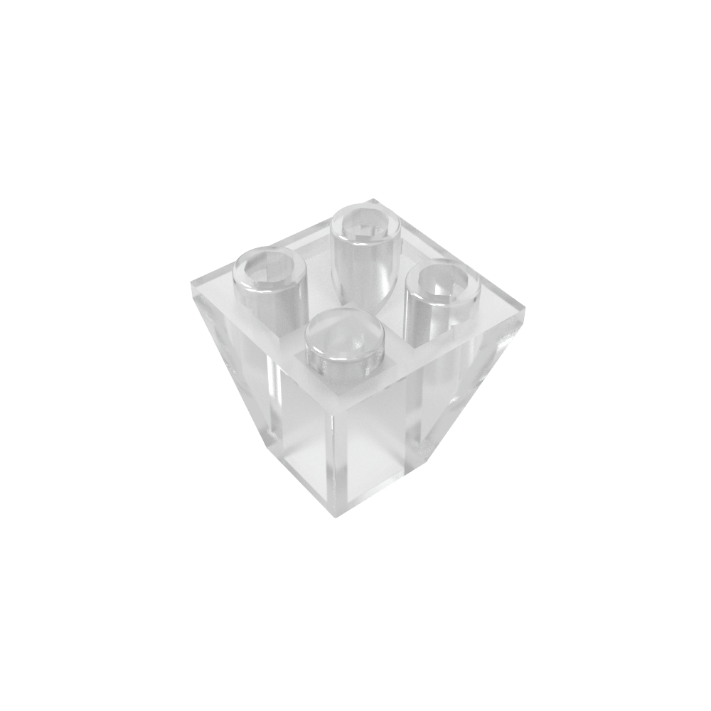 Pendiente Invertida 45° 2 x 2 Doble Convexa-MyGobricksEs