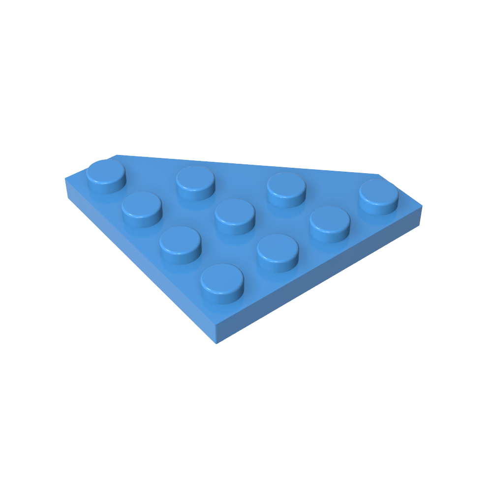 Placa de cuña de 4 x 4 con esquina cortada-MyGobricksEs