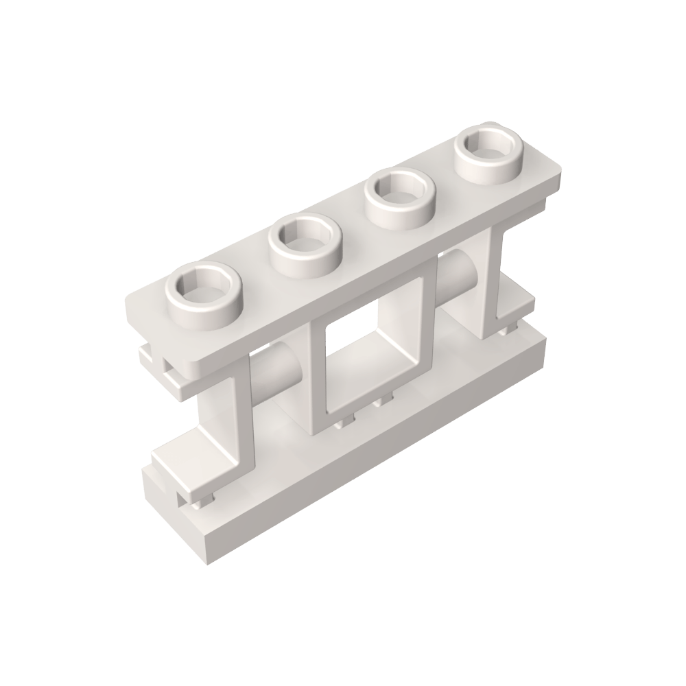 Cerca de celosía asiática ornamental de 1 x 4 x 2 con 4 montantes-MyGobricksEs