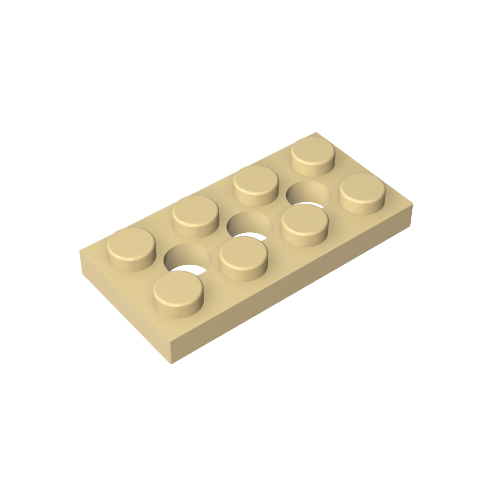 Placa técnica 2 x 4 [3 agujeros]-MyGobricksEs