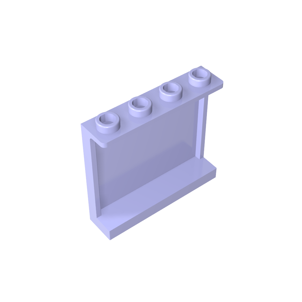 Panel 1 x 4 x 3 [Soportes laterales/Montantes huecos]-MyGobricksEs