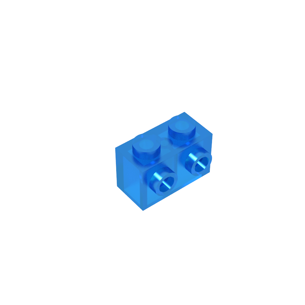 Ladrillo especial 1 x 2 con 2 montantes en 1 lado-MyGobricksEs
