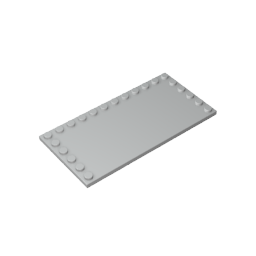 Placa especial de 6 x 12 con tacos en 3 bordes-MyGobricksEs