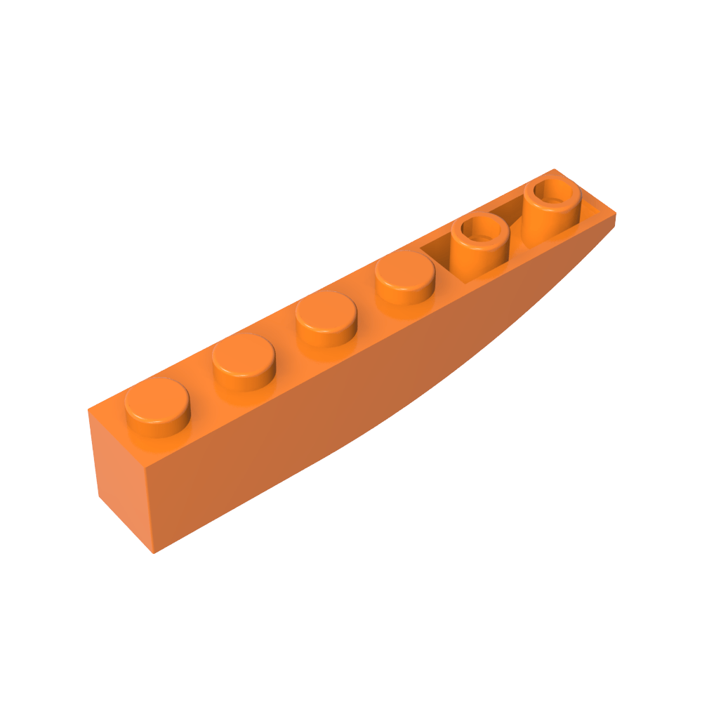 Ladrillo Curvo 6 x 1 Invertido-MyGobricksEs