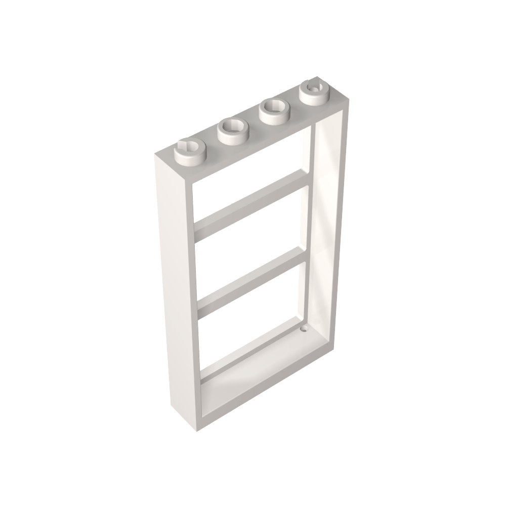 Ventana 1 x 4 x 6 Marco con 3 paneles-MyGobricksEs
