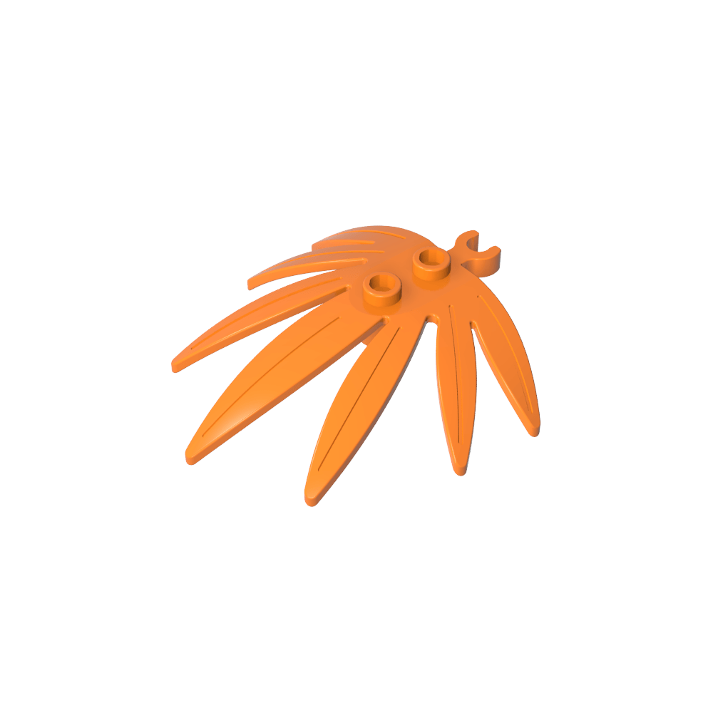 Planta, hojas 6 x 5 Swordleaf con clip (clip O abierto grueso)-MyGobricksEs