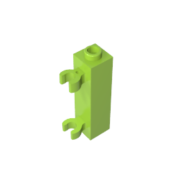 Ladrillo especial 1 x 1 x 3 con 2 clips verticales [Perno hueco, clips abiertos O]-MyGobricksEs