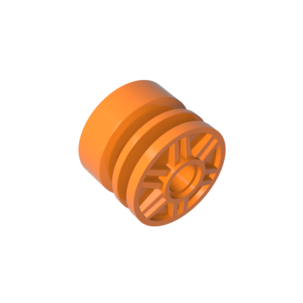 Rueda de 18 x 14 con orificio para pasador, pernos falsos y radios poco profundos-MyGobricksEs