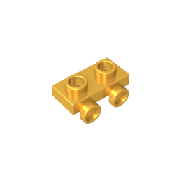 Placa modificada 1 x 2 con 2 puntos salientes-MyGobricksEs