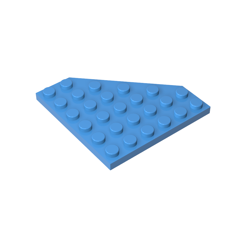 Placa de cuña de 6 x 6 esquinas cortadas-MyGobricksEs